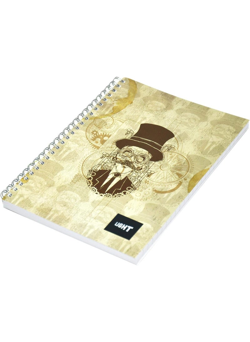 FIS Light Spiral Soft Cover Notebook Single Line (Pack of 10 Pcs X 100 Sheets) 10X8 Inch Size - LINB1081808S - Image 3